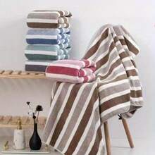 8-Piece Bath Towel Set: No-Shedding, Ultra-Soft & Super Absorbent Towels In Dual-Tone Stripes. Hotel-Grade Luxury With 2 Large Bath Towels, 2 Medium Bath Towels, And 4 Small Hand Towels. - Green - View 4