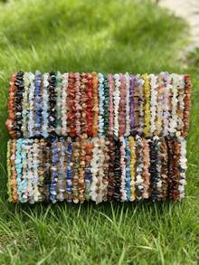 5-8mm Natural Stone Bead Bracelet, Wholesale Bulk, Amethyst/Lapis Lazuli/Tiger's Eye, Natural Healing Power, Elegant Fashion Jewelry For Daily Wear - Multicolor - View 6