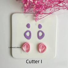 1/2/12 szt. uroczych, mieszanych, geometrycznych foremek do gliny polimerowej (14 mm) – urocze narzędzia rzemieślnicze do majsterkowania, biżuterii, kolczyków, zawieszek i ręcznie robionych dekoracji - Różowy - Zobacz 13