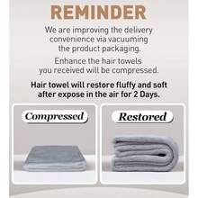 Microfiber Hair Towel Wrap, Fast Drying Hair Towels , Soft Lightweight Quick Dry Turban For Curly & Long Hair–3 Pack(Blue/Grey/Pink),Grey,Blue - Blue - View 9