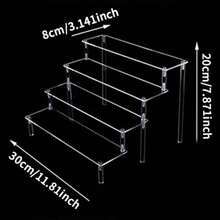 Acrylic Transparent Tiered Display Stand, Wine Glass Display Rack, Paper Cup & Cupcake Display Stand, Tabletop Shelf Stand For Desserts, Party Occasions - Transparent - View 8