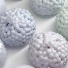 1PC Double Layer Sand Bead Fidget Ball, Handmade Ice Skin Stress Relief Gift For All Ages 3B5Y - 1 PC Green Ice Skin Handmade Ball - View 2