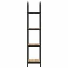 Larryhot Libreria rovere artigianale 40 x 30 x 146 cm Legno multistrato, Facile da assemblare, dall'estetica elegante e raffinata, pratica per riporre gli oggetti, la scelta ideale per l'organizzazione e la decorazione domestica - Castano - Visualizzare 6