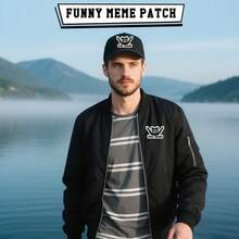 1Pc Stay Trashy Iron On Patches, Funny Meme Raccoon Patches For Trucker Hat, Backpacks, Funny Animals DIY Appliques For Clothes, Vests, Jackets, Jeans - Black and White - View 7