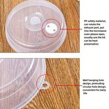 2pcs Microwave Food Cover, Bowl Lid, Transparent Plastic Covers, Suitable For Kitchen Use, Keeps Food Fresh - Clear - View 7