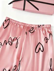 两件套女士性感内衣套装，可调节肩带V领蕾丝边上衣搭配荷叶边蕾丝边长睡裤，舒适居家外出睡衣套装