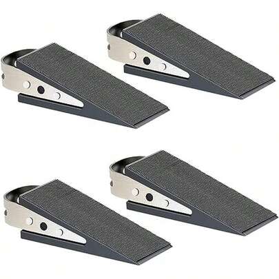 4 Tope de la Puerta, Resistente cuña de Goma Antideslizante Tope de Puerta Resistente,Cuñas para Puertas Antiarañazos, Topes para Puerta de Piso Apto para Cualquier Tipo de Superficie.(Paquete de 4)