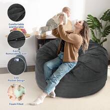 Bean Bags - Màu xám đen - Xem 2