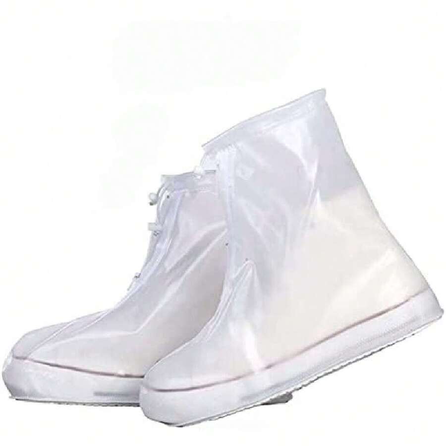 Cubrezapatos de Lluvia, Impermeables Antideslizante Reutilizable Cubrezapatos, Botas de Lluvia para Ciclismo al Aire Libre Hombres Mujeres L(Women5-7 MAN3-5) XL(W7.5-9 M5.5-7) XXL(W9.5-11.5 M7.5-9.5) XXXL(W12-14 M 10-13),37414252 - Rosa Roja - Ver 1