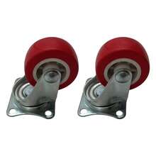 Ruedas Giratorias de Poliuretano de Alta Densidad: Silenciosas, Alta Capacidad de Carga, Movimiento Suave y Rendimiento Robusto.Altamente elástico y resistente al desgaste para mayor durabilidad y protección del suelo.Uso Versátil: Ideal para Aplicaciones Industriales, Comerciales y Domésticas.Perfecto para cajas de herramientas, equipos instrumentales, muebles (sofás, camas, armarios) y electrodomésticos. - Rojo - Ver 5