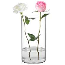 SUREAM Plastic Vases For Centerpieces, 9.8"H X 4.7\ W Hurricane Candle Holder, Acrylic Containers For Organization, Clear Flower Vase For Wedding, Party, Dinners, Event, Home, Office Decoration - Cao 9,8 inch x Rộng 4,7 inch - Xem 1
