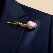 1枚时尚优雅花卉胸针，百搭配饰，可搭配服装、包包、日常服饰