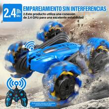 TendenciaCarros Control Remoto Recargable Rotación 360 °   Juguetes NiñoCalidad premium - Azul acero - Ver 4