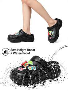 热搜网红闭趾凉鞋女款畅销洞洞鞋户外防滑家居柔软沙滩新款情侣拖鞋 - 黑色 - 查看 11