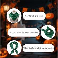 Lilike Silk Feeling Square Neck Scarf 28\ X 28\ Ascot For Women Men Retro Cosplay Halloween Accessory,28inchx28inch,DarkGreen - 深綠色 - 查看 7