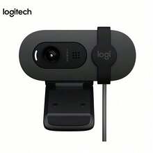 Logitech Brio 95 Webcam, 1080P HD Quality, Physical Slider Design, Built-In Noise-Canceling Microphone, Stable Connection Suitable For Online Teaching, Black.
