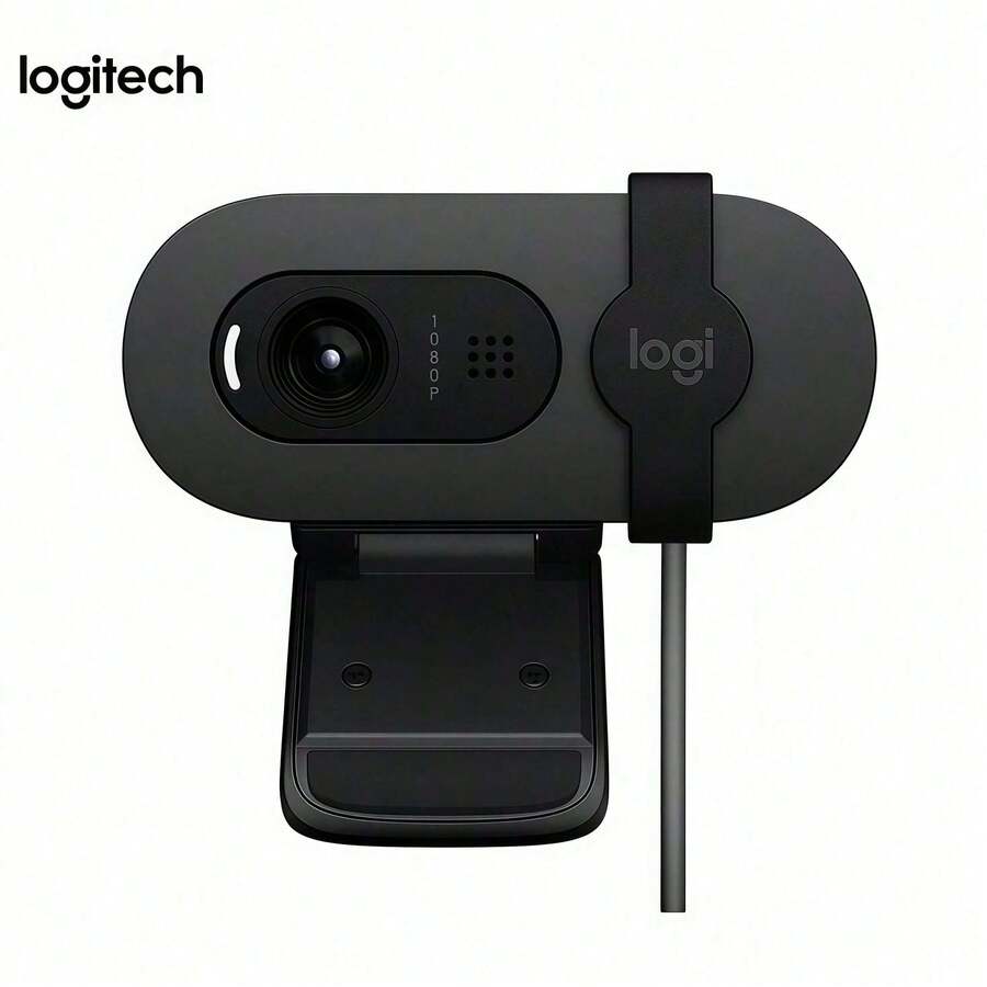 Logitech Brio 95 Webcam, 1080P HD Quality, Physical Slider Design, Built-In Noise-Canceling Microphone, Stable Connection Suitable For Online Teaching, Black.