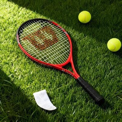 25 Raqueta de tenis recreativa junior - Rojo/Negro para entrenamiento de niños