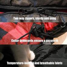 0 Degree Sleeping Bag For Adults - Cotton Flannel 4 Season Cold Weather Winter, XXL Big And Tall Camping Sleeping Bag With Compression Sack - Black-right-new - View 6