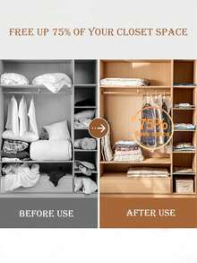 10/5/1 Set Portable Travel Storage Bags, Large Capacity Compression Bags, Reusable Vacuum Bags, Foldable Storage Boxes, Printed Luggage Bags, Dust/Moisture/Moth Proof, Space Saving, Suitable For Clothes, Blankets, Shirts, Bedding, Bedroom, Closet, Bathroom, Outdoor Gear, Home Organization, Back To School, Travel Essentials - Multicolor - View 10