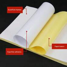 Papel Calcomanía de Vinilo Imprimible para Impresora de Inyección de Tinta, 50 Hojas Autoadhesivas Papel Calcomanía Impermeable, A4 papel calcomanía Mate, Resistente al Desgarro, Secado Rápido,37475500 - Dorado - Ver 6