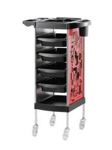 Carrito Auxiliar Salon De Belleza Con Rueda De Goma Silencio - Rojo - Ver 1