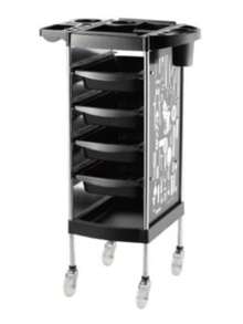 Carrito Auxiliar Salon De Belleza Peluqueira Barberia - Negro - Ver 1