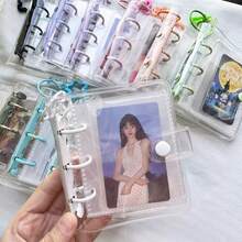 1pc A8 Single-Layer 10-Card Capacity 3-Inch Photo Card Holder Loose-Leaf Album, PVC Idol Photo Storage Album, Stargazing Photo Card Album, Student Stationery Photo Album, Minimalist Style DIY Photo Album Card Collection Flip Book