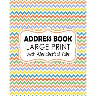 Address Book With Alphabetical Tabs: Large Print - Large Telephone Address Book for Seniors and Women - Record Birthday Alphabetical Tab Addresses... book alphabetical 8x 10 (Address Books)