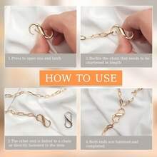 4pcs S-Shaped Spring Buckle, 8-Shaped Adjustable Buckle, Metal Alloy Carabiner Clips, Multi-Function Keychain Accessories - Multicolor - View 11