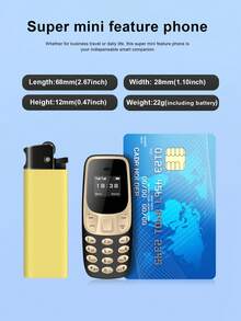 SERVO BM10 2G GSM迷你手机，双卡双待，0.66英寸屏幕，来电黑名单，闹钟，小巧实用手机 - 橘色 - 查看 9
