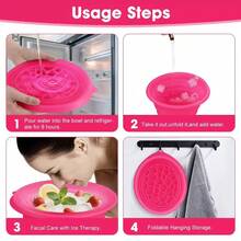 1 Silicone Ice Facial Basin Foldable Face Wash Basin For Facial Cleansing & Ice Bath Therapy Cold Compress Care Tool For Facial Treatments No Electricity Required Made From Premium Medical-Grade Silicone Material, Soft And Durable With A Comfortable, Non-Irritating Feel. Ergonomic Design With Smooth Edges That Won't Scratch Skin, Suitable For All Face Shapes. Folds Easily For Space-Saving Storage And Convenient Portability. - 玫紅色 - 查看 3