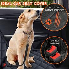 Car Rear Back Seat Cover Pet Dog Protector Mat Non-Slip Waterproof Seat Cushion - Black - View 6