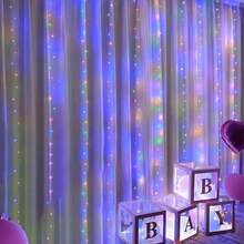 1pc LED Curtain Lights, 8 Modes Remote Control, USB Powered Fairy Lights, Ideal For Bedroom, Wedding, Holiday Party Decor To Create Romantic Valentine's Day And Cozy Christmas Atmosphere - USB Curtain Light - View 9