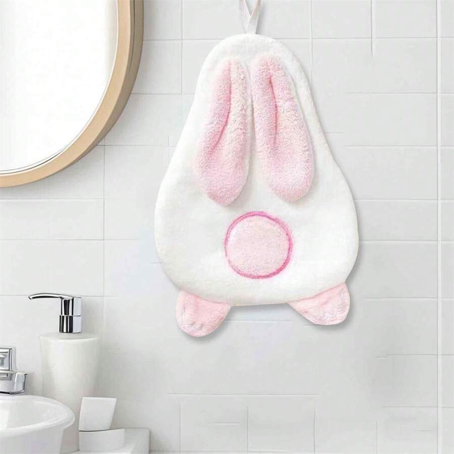 Cartoon Animal Hand Towel Coral Velvet Handkerchief Super Absorbent Hanging Towel Kitchen Bathroom Dishcloths Rag - 多色1 - 查看 1