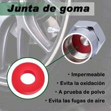 50PCS Tapones de Válvula - Tapones Antipolvo para Válvulas de Neumáticos, Latón Cromado, con Símbolo de Nitrógeno N2, para Coches, Motos, Bicicletas y Vehículos Eléctricos (Plateado),37331972 - D - Ver 6