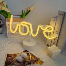 1 Peça Placa de Parede de Néon em Formato de Coração Multicolorida, Luz Decorativa Suspensa para Casamento, Dia dos Namorados, Bar, Decoração de Quarto, Presente de Aniversário e Feriado - luz policromática - Visão 8