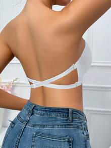 Women's Comfortable Underwire Bra With Supportive Back Design - White - View 4