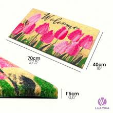 Coir Doormat, Front Door Mats Outdoor, Funny Welcome Mat Outdoor, Front Door Mat For Home Entrance, Door Mat Outside Entrance, Welcome Mat Indoor 16\X27.5\ (Tulips) - 鬱金香 - 查看 4