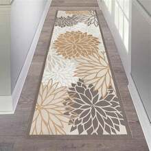 Pauwer Hallway Runner Rug Washable Rugs Runner Non Slip Carpet Runner Boho Farmhouse Vintage Throw Area Rugs Floor For Kitchen Laundry Room Entryway Bedroom Bathroom Christmas Hallway Runner Rug - Hoa Nâu - Xem 13
