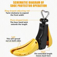 Boot Stretcher Adjustable Shoe Stretcher Plastic Shoe Widener Expander - Yellow - View 4