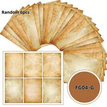 复古A4双面打印纸，适合DIY剪贴簿、拼贴画和信件书写，是生日和节日礼物的完美之选。 - 棕色 - 查看 20