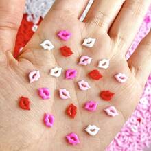 300PCS Valentines Nails Charms 3D Resin Sexyys Lip Nail Art Rhinestones 3D Cute Cartoon Lip Mixed Color Sexyys Red Lip Nail Gems And Charms Kawaii Pink Red White Lips Nail Art Charms Nail Gems For Women,White - Trắng - Xem 1