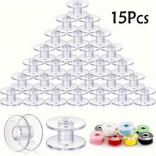 20pcs Sewing Bobbin Spools, Sewing Accessories, Bobbins - Clear - View 17