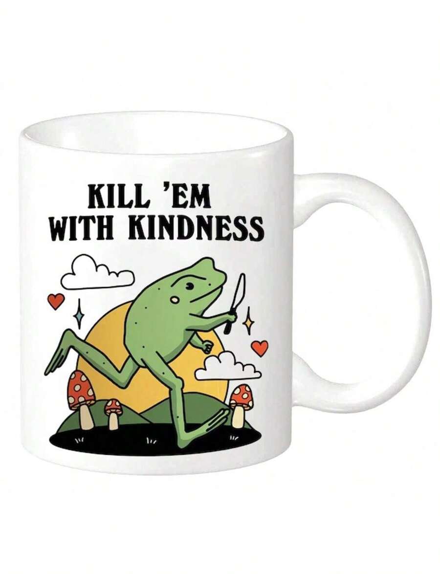 Taza de cerámica con cita inspiradora de rana, 325 ml, con cita positiva. Regalo para amantes de las ranas. Taza con diseño de rana. Regalo original y divertido para cumpleaños y Navidad. Es una taza de agua personalizada y original, ideal tanto para - Blanco - Ver 1