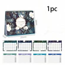 Calendario de escritorio de espiral de doble cara 2026, suministros de oficina y estudio, planificador anual, lista de tareas, planificador mensual/diario, regalo - Multicolor - Ver 10