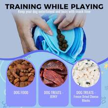 Interactive Dog Snuffle Mat - Dog Puzzle Toy, Keeps Dogs Busy, Dog Treat Puzzle Toy Can Be Filled With Treats, Exercises Dog's Sense Of Smell And Slows Down Eating - Blue - View 4