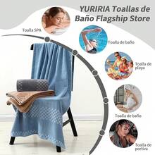 Toalla de Algodón de Alta Calidad  - Toalla para Baño Grande para Cuerpo, Secado Rápido, Multiusos - Gris - Ver 7