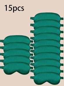 1pc/2pcs/3pcs/4pcs/5pcs/10pcs/15pcs Blackout Sleep Eye Mask, Satin-Like Cooling Comfortable, Relieve Fatigue, Nap, Sleep, Back To School Supplies - Green - View 20