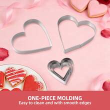 5pcs Heart-Shaped Mold Set, Stainless Steel Clay Molds, Cutters For Easy Shaping